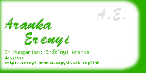 aranka erenyi business card